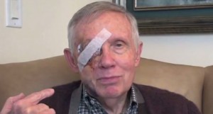 Harry Reid with eye wound