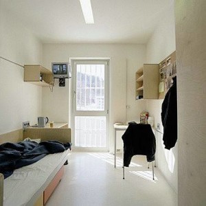 A modern German prison cell. 