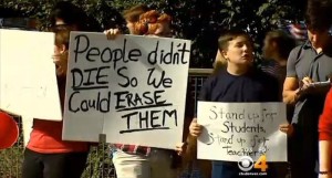 Colorado students protest proposed changes to AP history courses  Credit: KCNC-TV