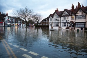 Flooded U.K. city