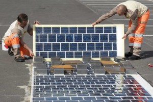 French solar roadway Credit: TreeHugger