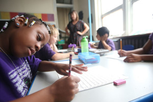 Students attend class at a charter school in New Orleans in 2015. More than half of Louisiana's public schools are low-performing.