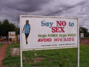 Abstinence only sign in Africa
